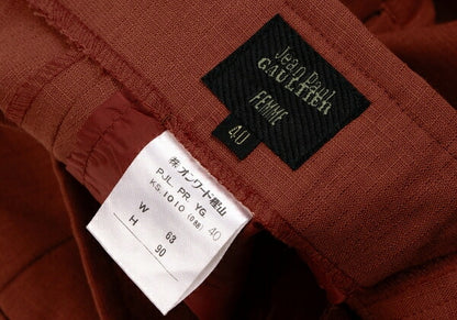 Jean Paul GAULTIER FEMME Wool Two-Tuck Pants Brick Size 40
