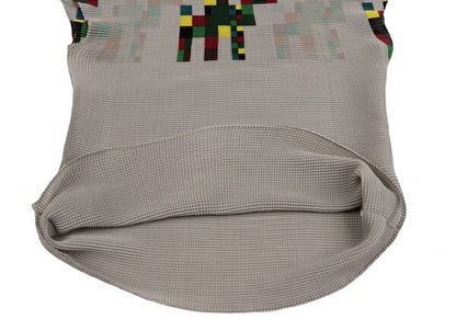 ISSEY MIYAKE me Pixel Print Pleated Blouse Gray Size F