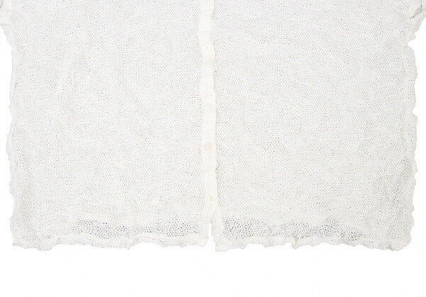 ISSEY MIYAKE me Wrinkle Mesh Button-Up Shirt White Size F