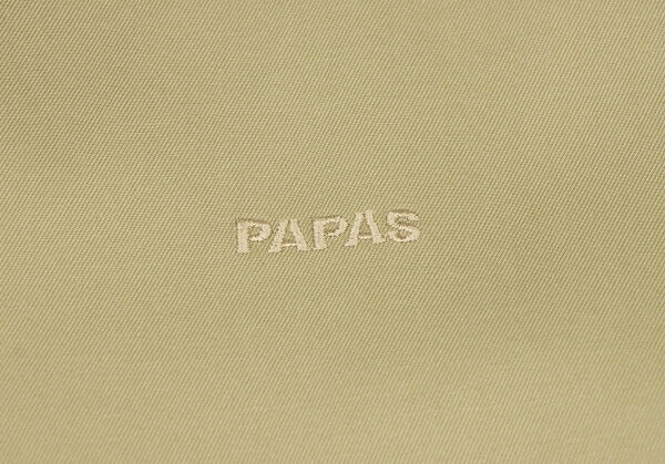 Papas Cotton Logo Raglan Sleeve Side Jacket Beige Size 48M