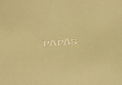 Papas Cotton Logo Raglan Sleeve Side Jacket Beige Size 48M
