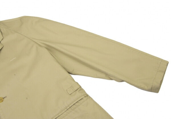 Papas Cotton Logo Raglan Sleeve Side Jacket Beige Size 48M