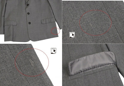 Papas GUABELLO SUPER120'S Wool 3B Jacket Gray Size M