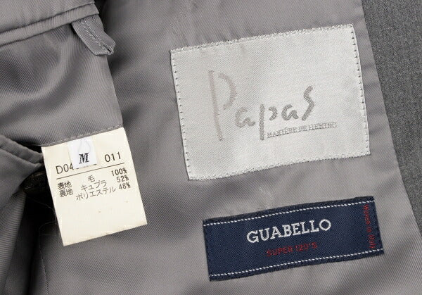 Papas GUABELLO SUPER120'S Wool 3B Jacket Gray Size M