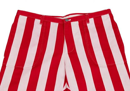 JPG by GAULTIER Cotton Stripe Pants Red/White Size 48