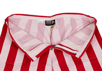 JPG by GAULTIER Cotton Stripe Pants Red/White Size 48