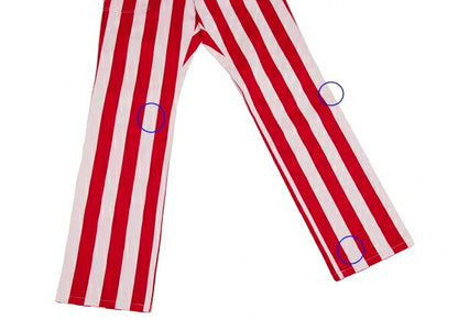 JPG by GAULTIER Cotton Stripe Pants Red/White Size 48