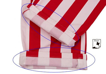 JPG by GAULTIER Cotton Stripe Pants Red/White Size 48
