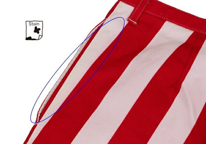 JPG by GAULTIER Cotton Stripe Pants Red/White Size 48