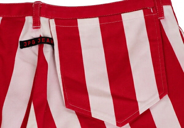 JPG by GAULTIER Cotton Stripe Pants Red/White Size 48