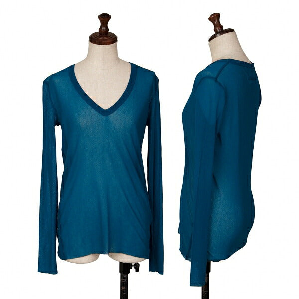 Jean Paul GAULTIER MAILLE FEMME Nylon Top Blue Size M