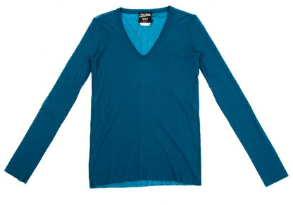 Jean Paul GAULTIER MAILLE FEMME Nylon Top Blue Size M