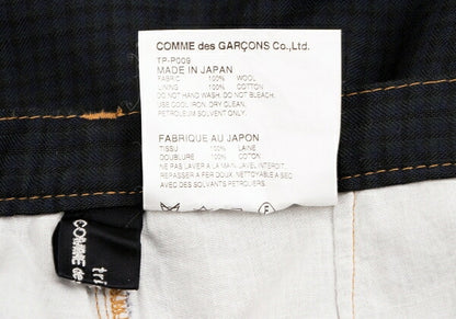 tricot COMME des GARCONS Wool Check Green Navy Pants Size S