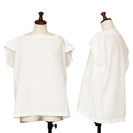 ISSEY MIYAKE 132 5. Pleated Square Blouse White Size 2