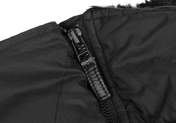 ISSEY MIYAKE Poly Back Belt Fur Padded Coat Black Size 2