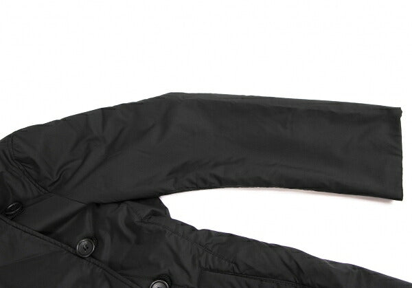 ISSEY MIYAKE Poly Back Belt Fur Padded Coat Black Size 2