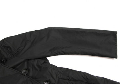 ISSEY MIYAKE Poly Back Belt Fur Padded Coat Black Size 2