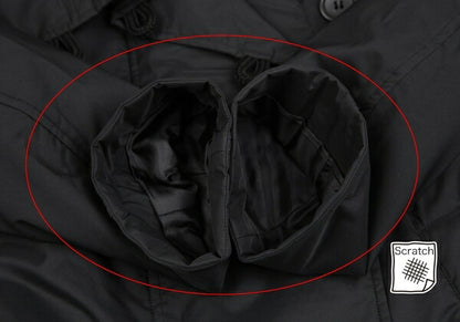 ISSEY MIYAKE Poly Back Belt Fur Padded Coat Black Size 2