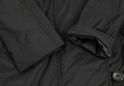 ISSEY MIYAKE Poly Back Belt Fur Padded Coat Black Size 2