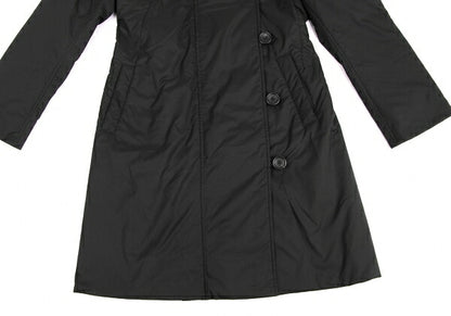 ISSEY MIYAKE Poly Back Belt Fur Padded Coat Black Size 2