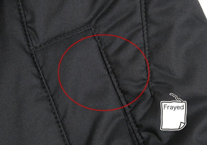 ISSEY MIYAKE Poly Back Belt Fur Padded Coat Black Size 2