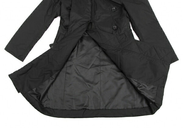 ISSEY MIYAKE Poly Back Belt Fur Padded Coat Black Size 2