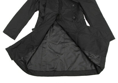 ISSEY MIYAKE Poly Back Belt Fur Padded Coat Black Size 2