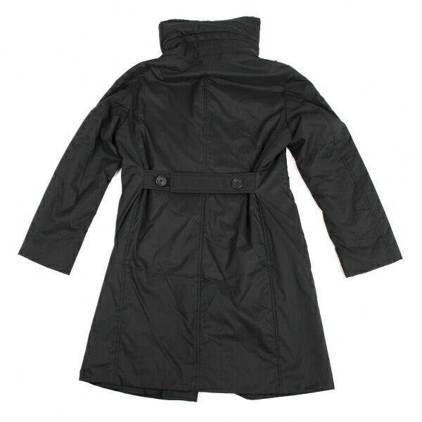 ISSEY MIYAKE Poly Back Belt Fur Padded Coat Black Size 2