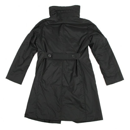 ISSEY MIYAKE Poly Back Belt Fur Padded Coat Black Size 2