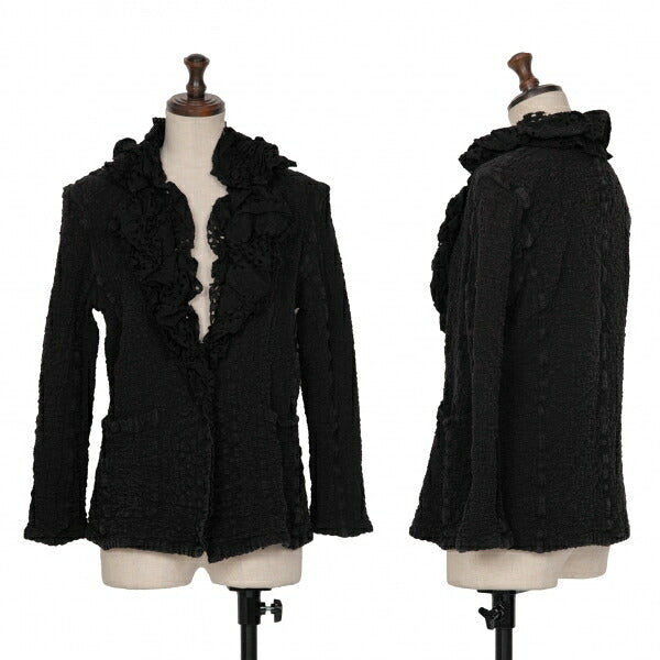 ISSEY MIYAKE me Cotton Frill Cauliflower Jacket Black Size F