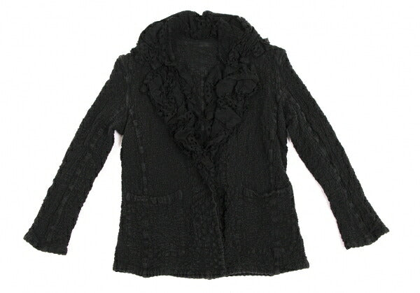 ISSEY MIYAKE me Cotton Frill Cauliflower Jacket Black Size F