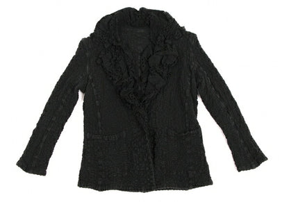ISSEY MIYAKE me Cotton Frill Cauliflower Jacket Black Size F