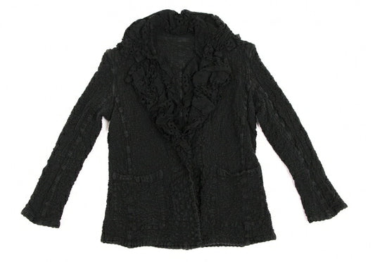 ISSEY MIYAKE me Cotton Frill Cauliflower Jacket Black Size F