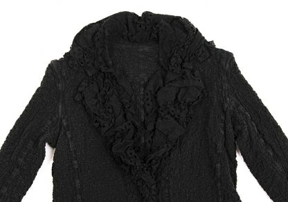 ISSEY MIYAKE me Cotton Frill Cauliflower Jacket Black Size F