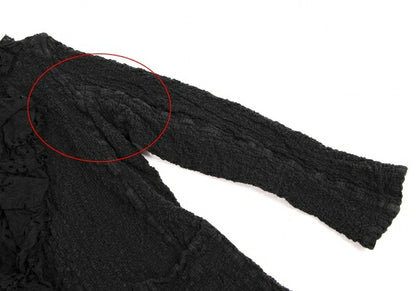 ISSEY MIYAKE me Cotton Frill Cauliflower Jacket Black Size F