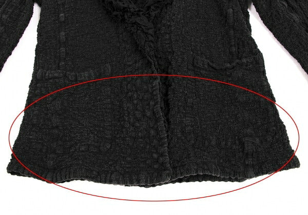 ISSEY MIYAKE me Cotton Frill Cauliflower Jacket Black Size F