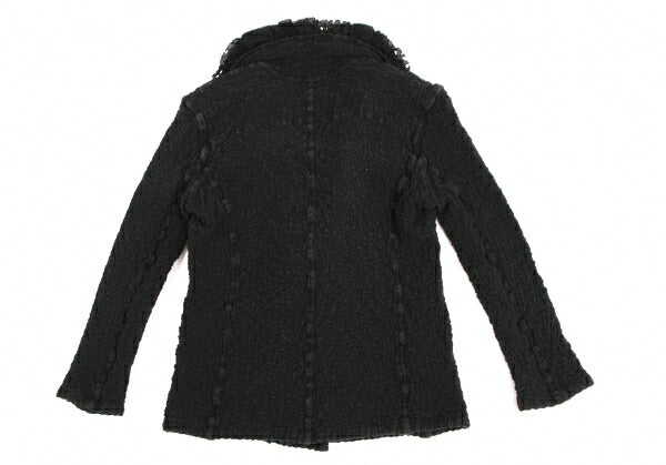 ISSEY MIYAKE me Cotton Frill Cauliflower Jacket Black Size F