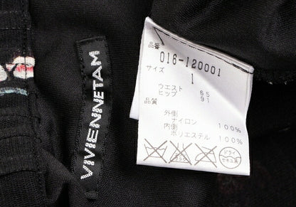 VIVIENNE TAM Floral Print Pleated Sheer Skirt Black Size 1