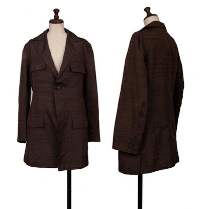 Yohji Yamamoto FEMME Silk Sheer Lining Jacket Brown Size XS