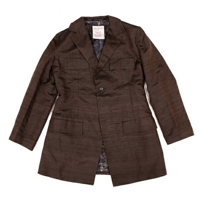 Yohji Yamamoto FEMME Silk Sheer Lining Jacket Brown Size XS