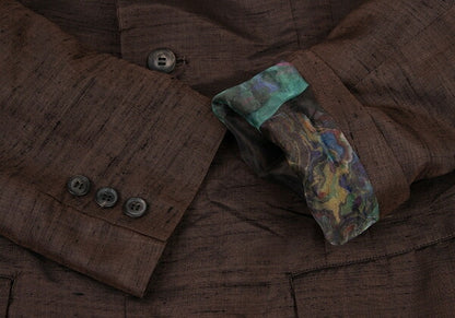 Yohji Yamamoto FEMME Silk Sheer Lining Jacket Brown Size XS