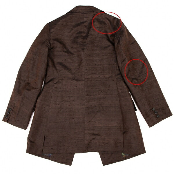 Yohji Yamamoto FEMME Silk Sheer Lining Jacket Brown Size XS