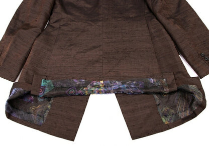 Yohji Yamamoto FEMME Silk Sheer Lining Jacket Brown Size XS