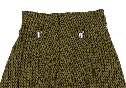 Yohji Yamamoto FEMME Geometric Suspender Pants Yellow Size M