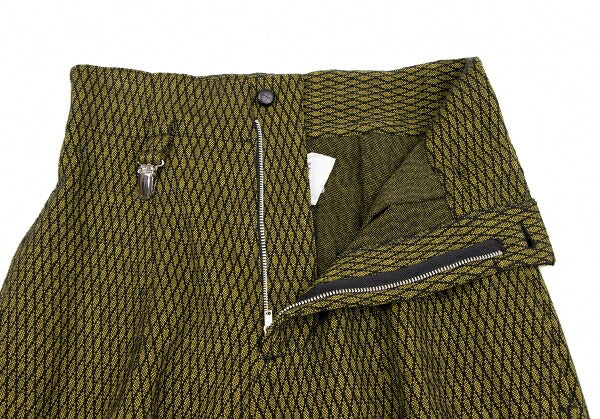 Yohji Yamamoto FEMME Geometric Suspender Pants Yellow Size M
