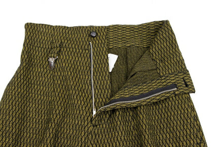 Yohji Yamamoto FEMME Geometric Suspender Pants Yellow Size M