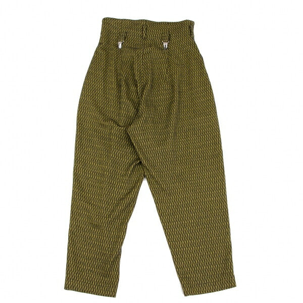 Yohji Yamamoto FEMME Geometric Suspender Pants Yellow Size M