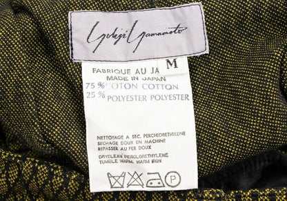 Yohji Yamamoto FEMME Geometric Suspender Pants Yellow Size M