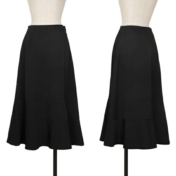 COMME des GARCONS Wool Gabardine Flare Skirt Black Size S