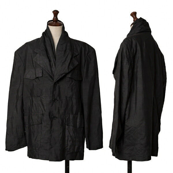 COMME des GARCONS Silk Collar Design Jacket Charcoal Size S